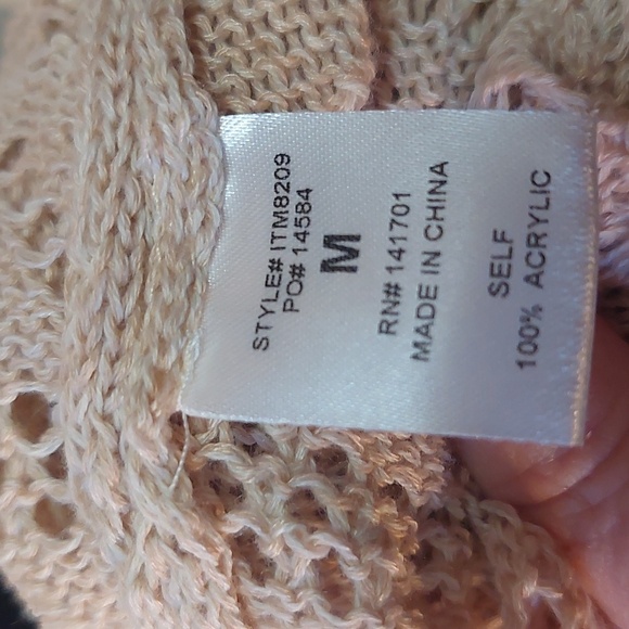 Open Weave Oversized Lightweight Sweater/Beach coverup - Picture 6 of 7